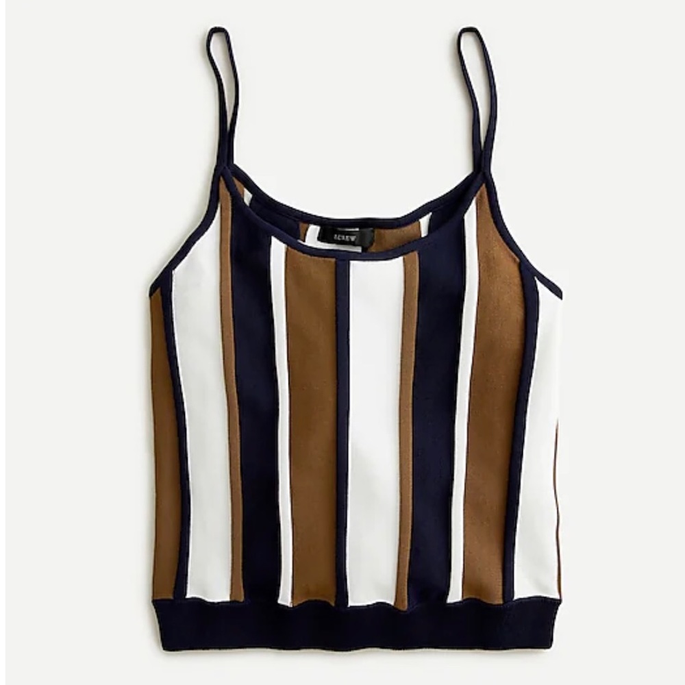 JCrew Sweater top in stripe - NAVY IVORY LIGHT PECAN